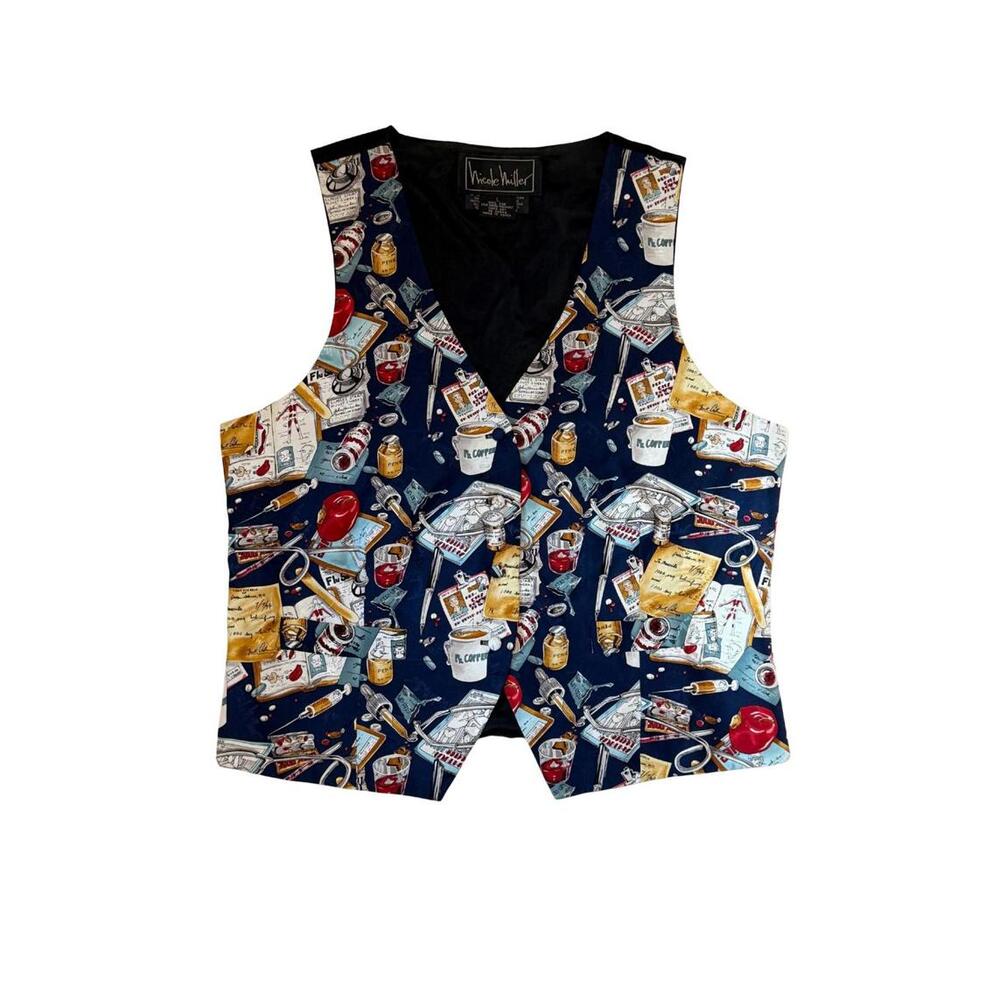 Pre-loved Nicole Miller Your Vices Silk Vest - Size L